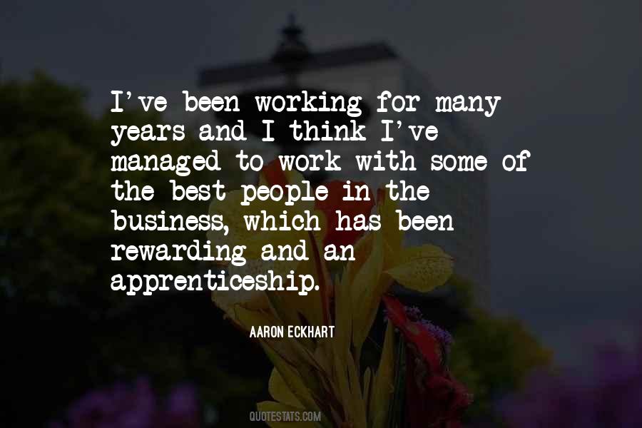 Quotes About Apprenticeship #503451
