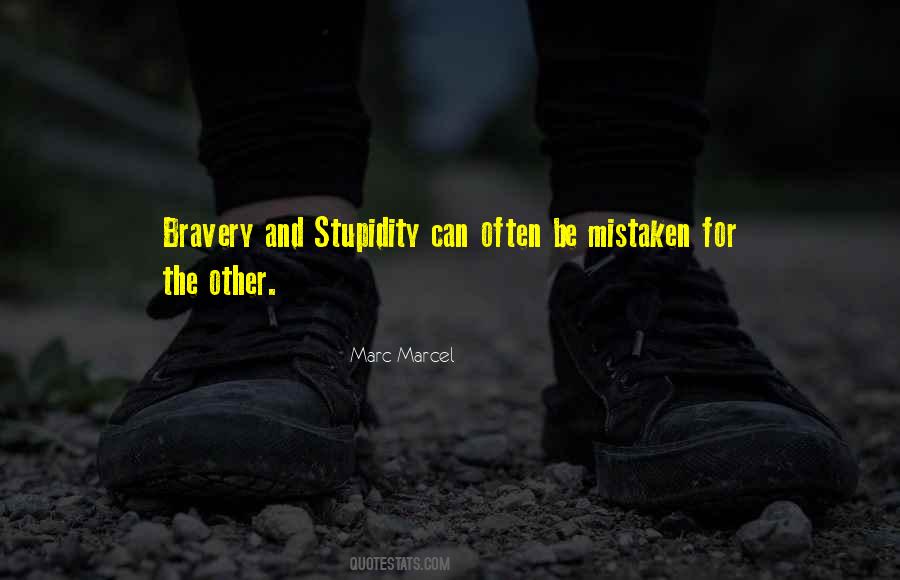 Quotes About Bravery And Stupidity #1748584
