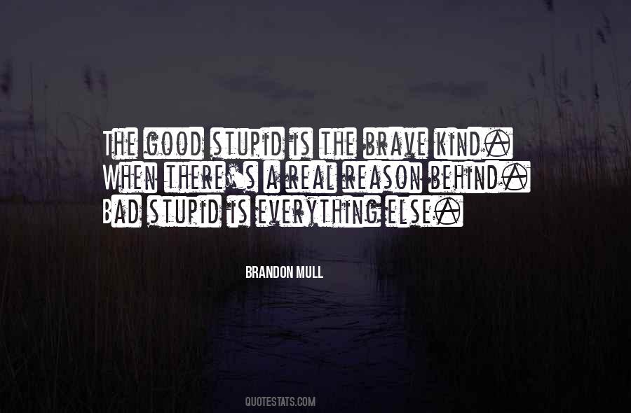 Quotes About Bravery And Stupidity #274843