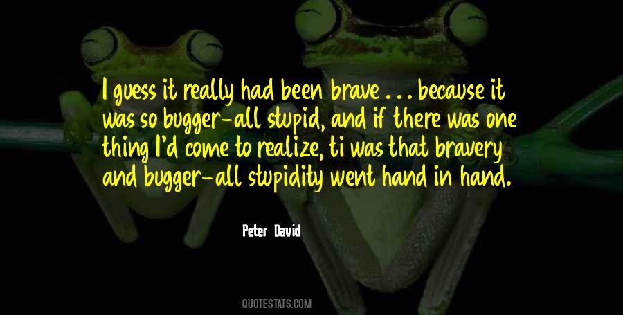 Quotes About Bravery And Stupidity #455852