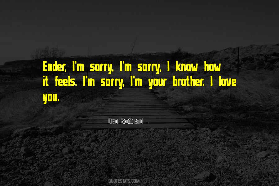 Quotes About Sorry I Love You #76892