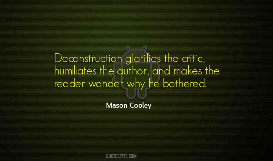 Quotes About Deconstruction #617444