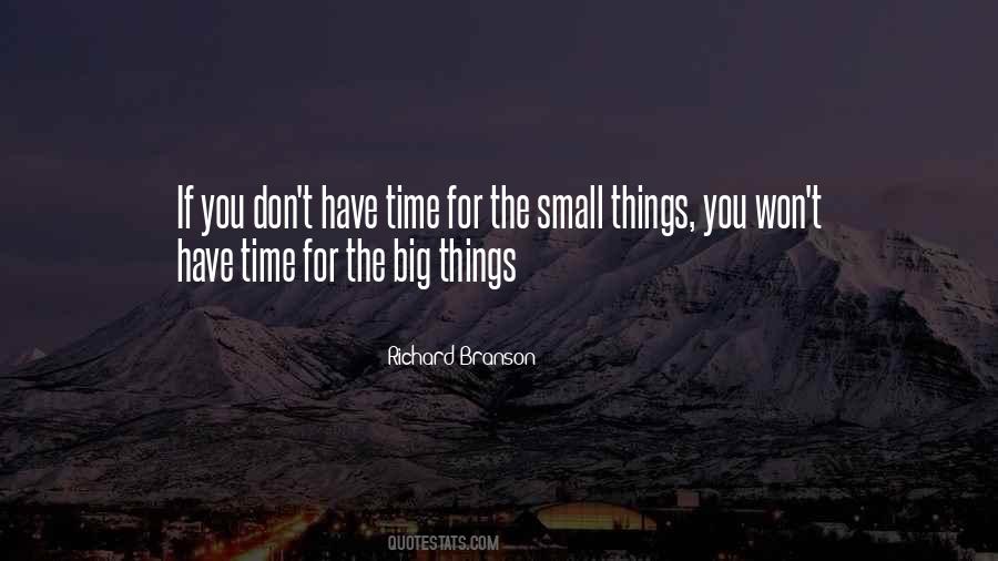 Quotes About The Small Things #1560615