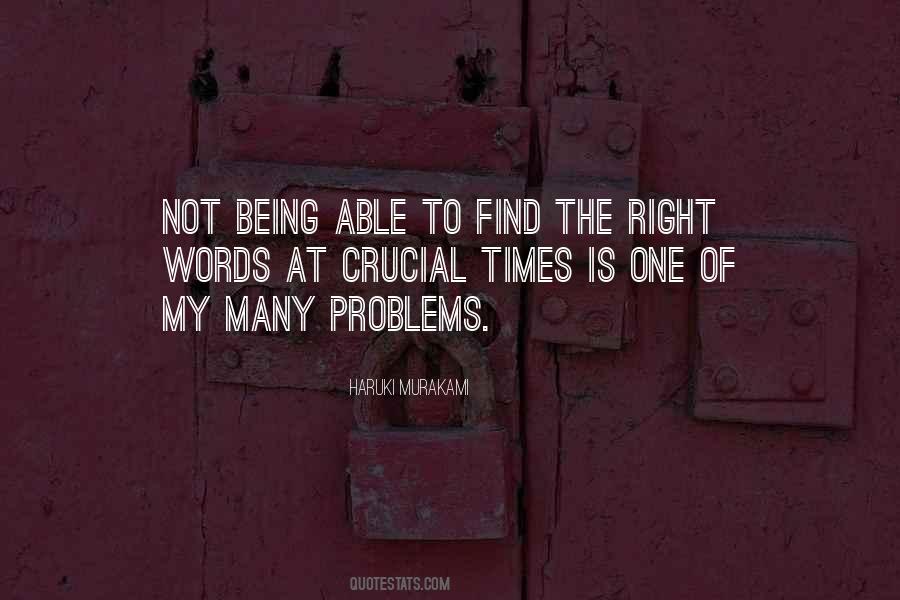 Quotes About Many Problems #337323