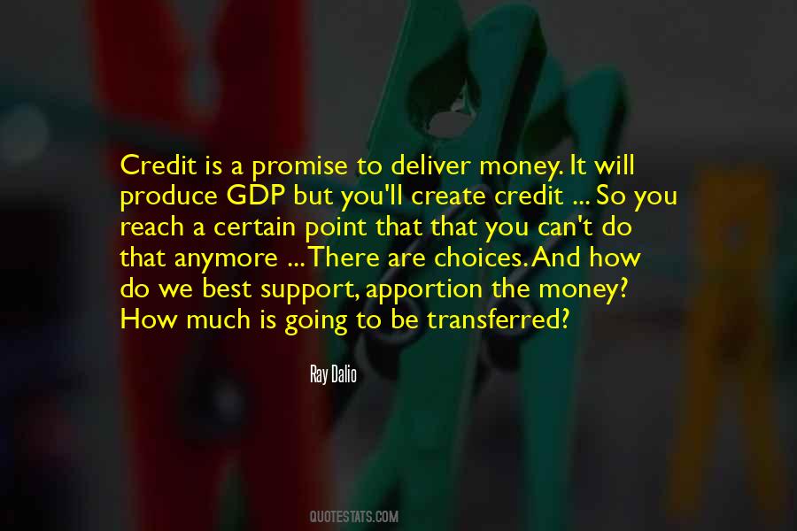 Quotes About Credit Money #1350067
