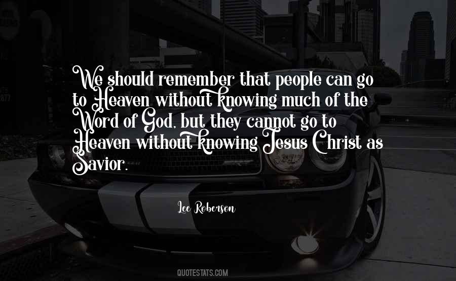 Quotes About Jesus As Savior #1431258