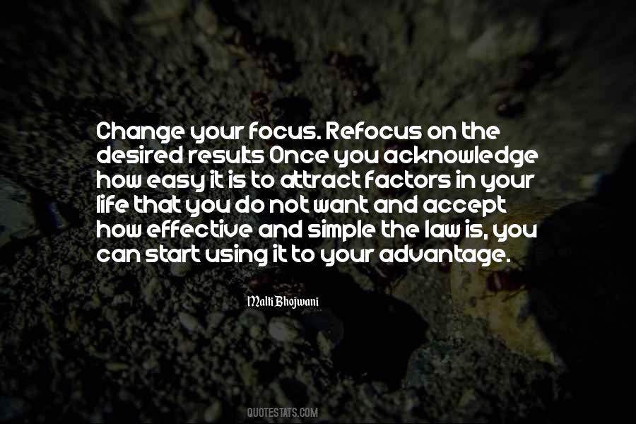 Quotes About Refocus #549434