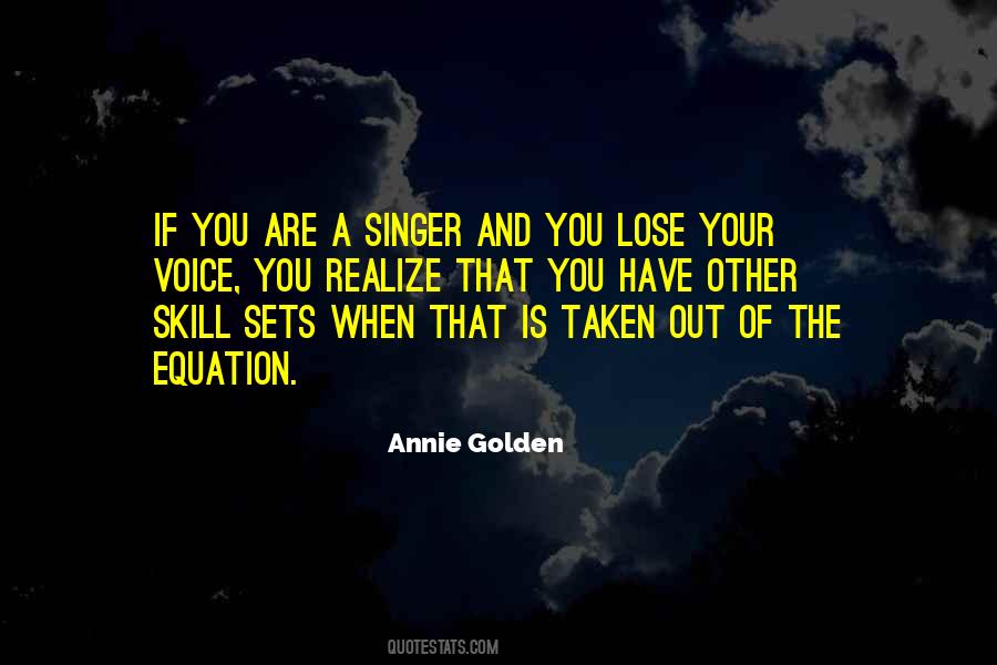 Quotes About A Singer's Voice #60488