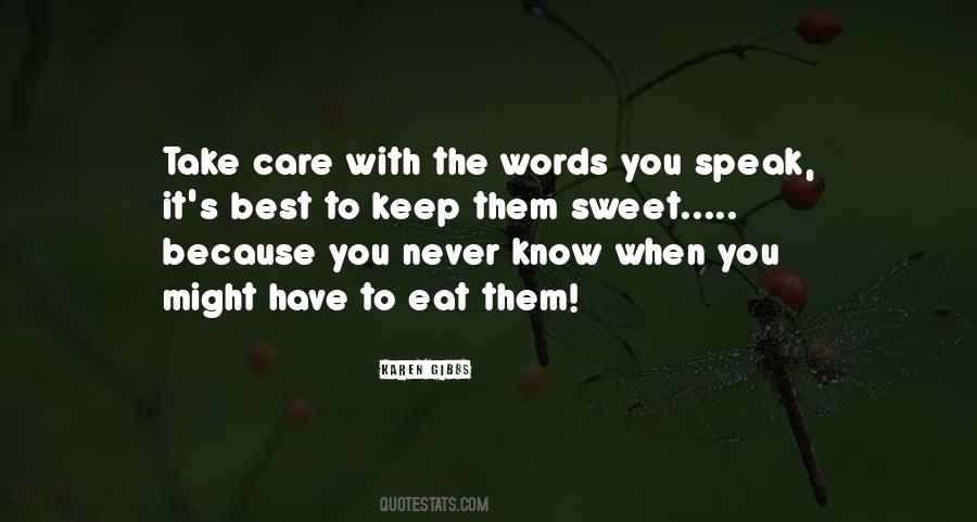 Eat Words Quotes #1874953