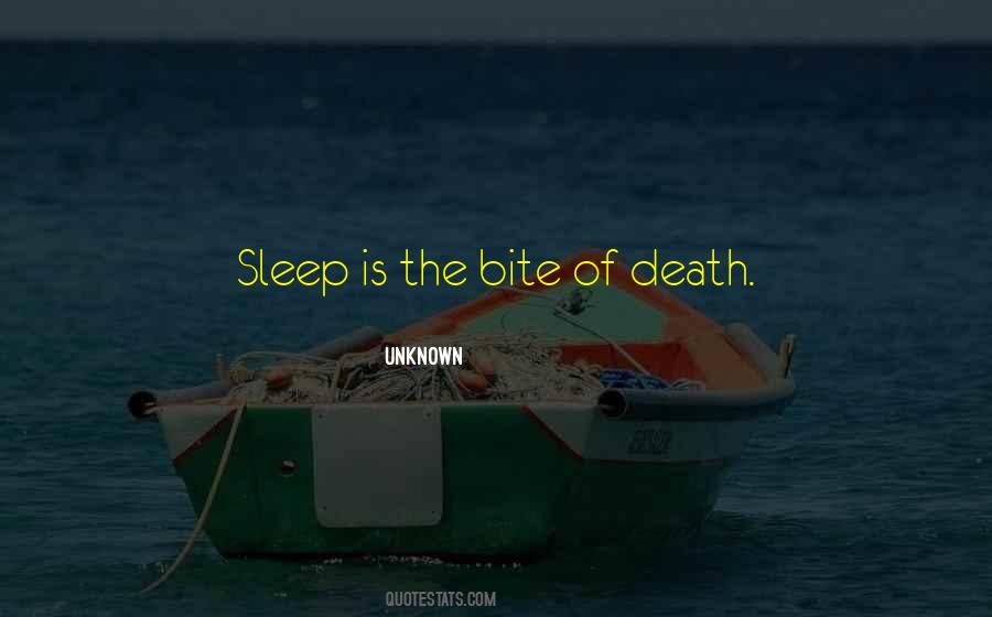 Sleep Death Quotes #189803