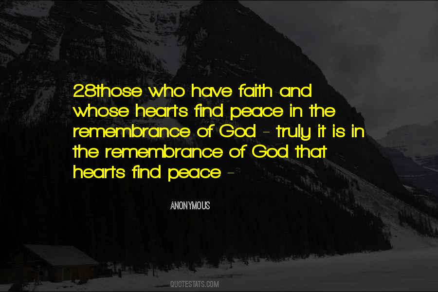 Remembrance God Quotes #1275715