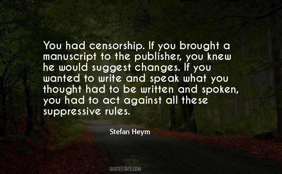 Against Censorship Quotes #320536