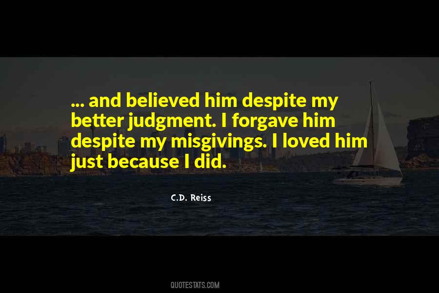 Quotes About Misgivings #110647