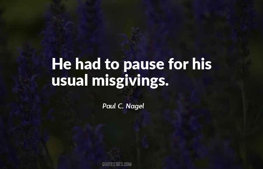 Quotes About Misgivings #1621356