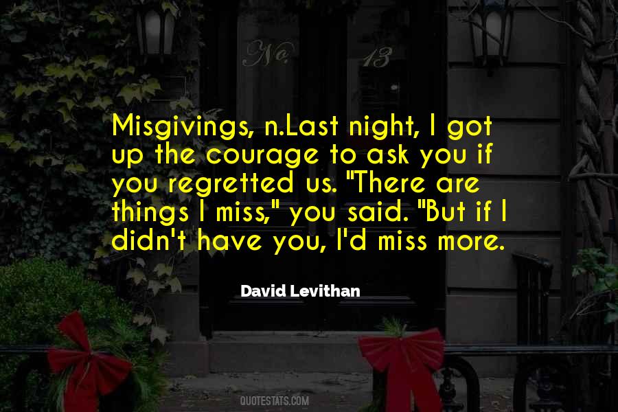 Quotes About Misgivings #1827501