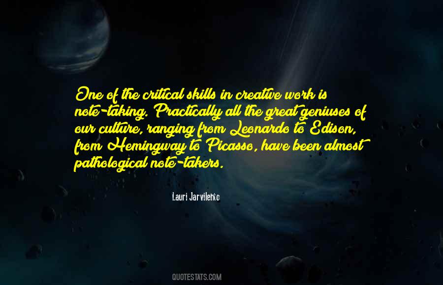 Quotes About Creative Geniuses #376777