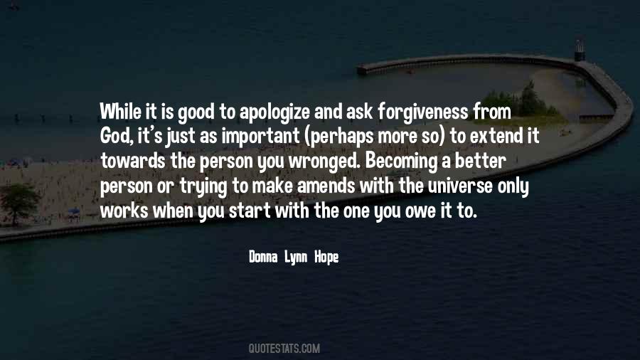 Apologizing To God Quotes #63469