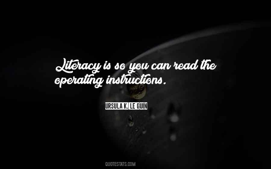 Quotes About Literacy #1144762