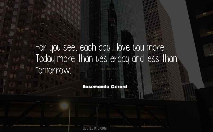 Quotes About Yesterday Love #1476146