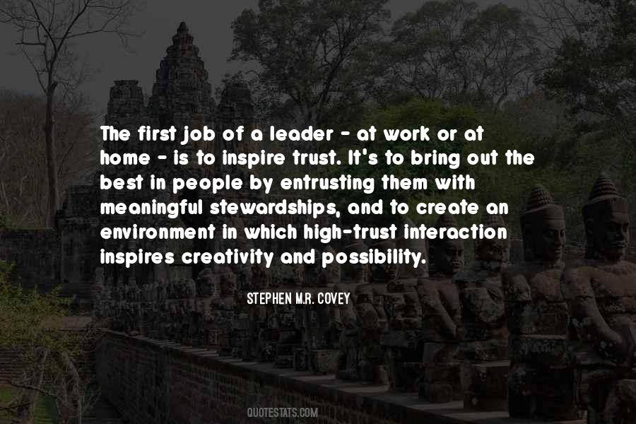 Leader At Work Quotes #605406