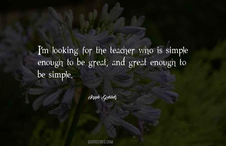 To Be Simple Quotes #1042000