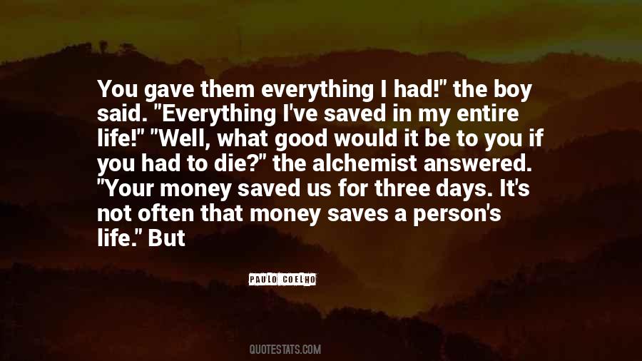 Quotes About Money Saved #730201