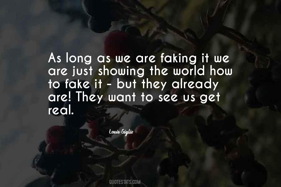 Fake World Quotes #1158350