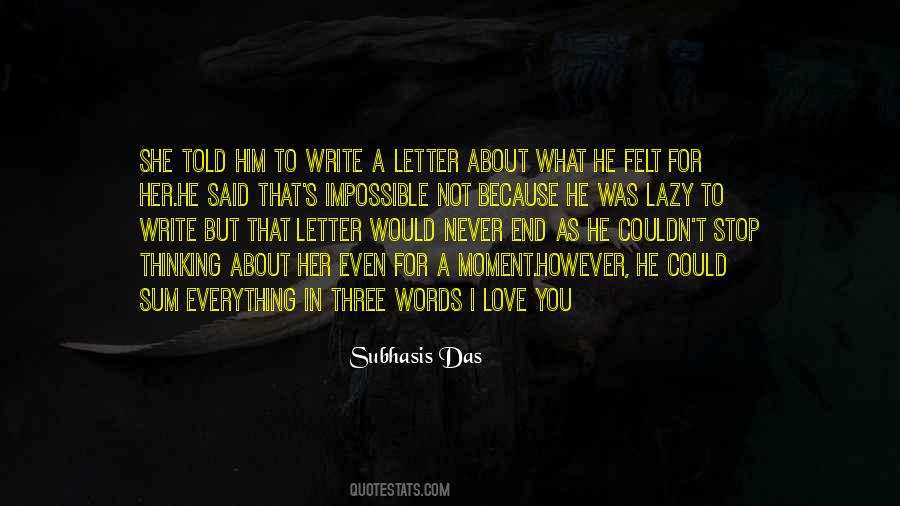 Quotes About A Love Letter #513541