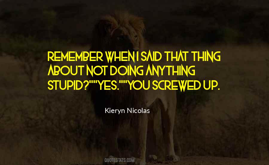 Quotes About Screwed Up #1677045