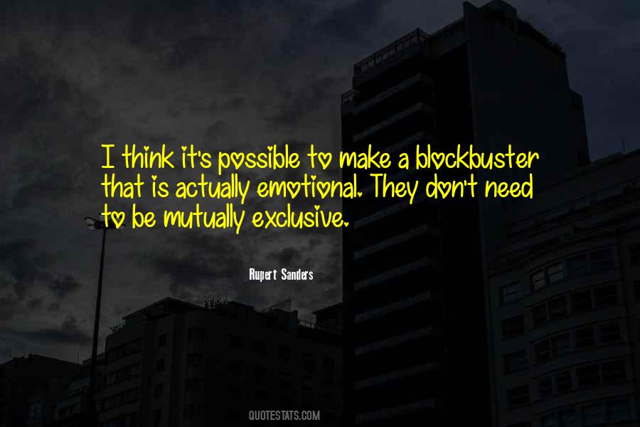 Quotes About Blockbuster #479320