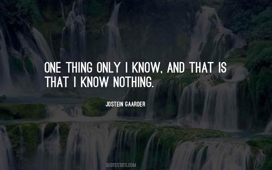 Know Nothing Quotes #1284316