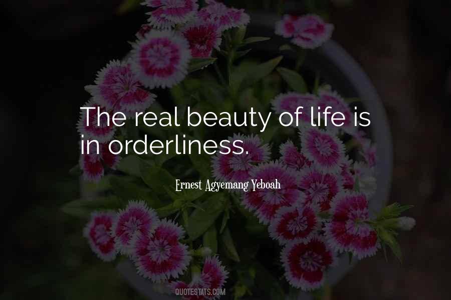 Orderliness Of Life Quotes #1378878