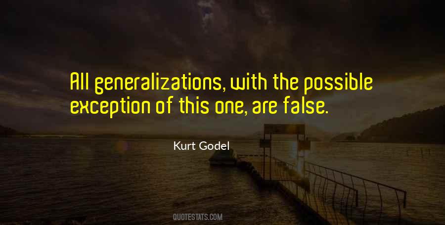 Quotes About Generalizations #1219222