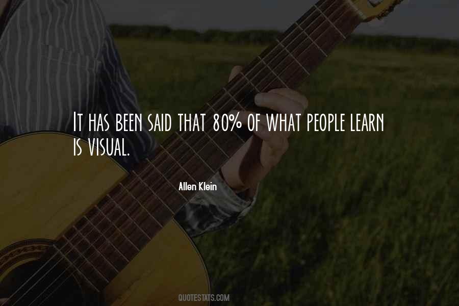 Quotes About Visual Learning #1368416