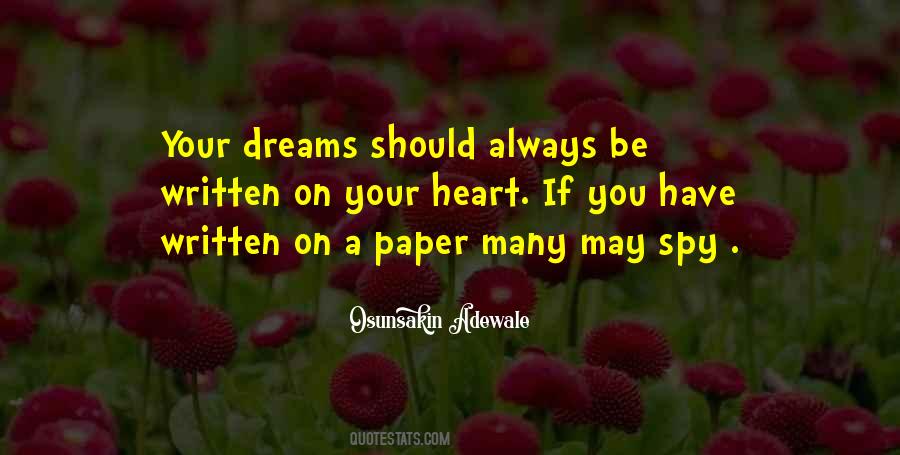 Written On Paper Quotes #1013819