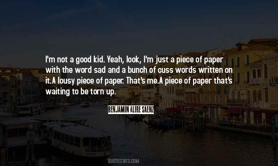 Written On Paper Quotes #196222