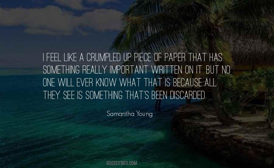 Written On Paper Quotes #486614