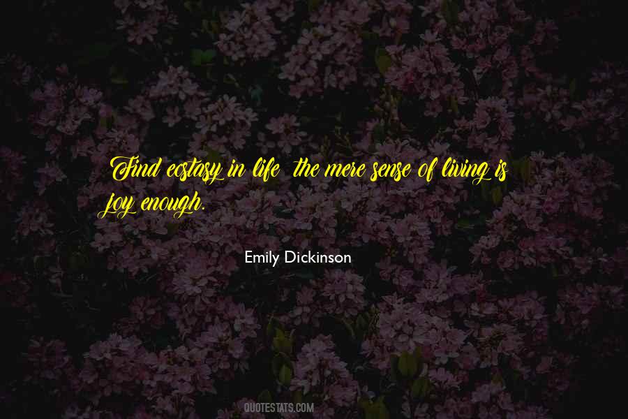 Ecstasy Of Joy Quotes #1453929