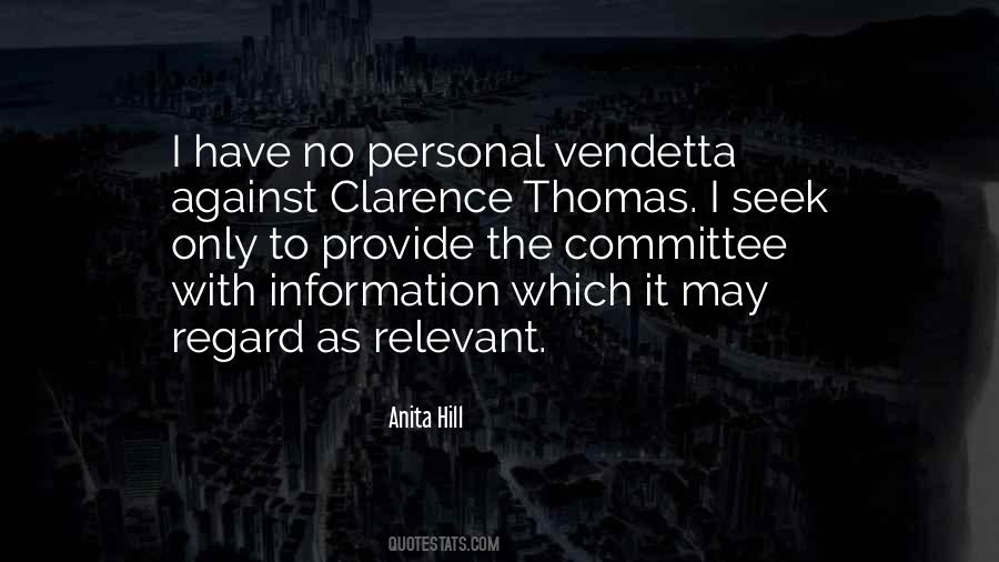 Quotes About Personal Vendetta #1625713