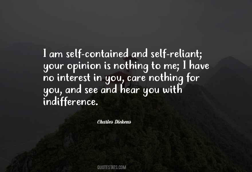 Quotes About Self Contained #1451458