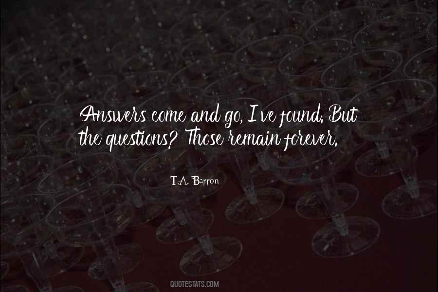 Quotes About Answers #14851