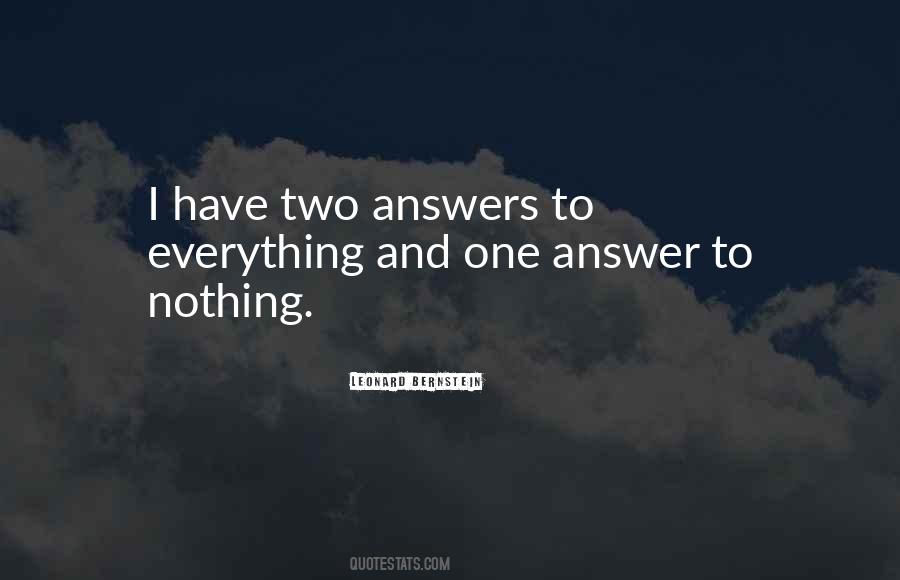 Quotes About Answers #1704529