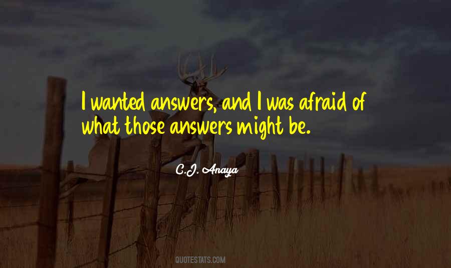 Quotes About Answers #1758250