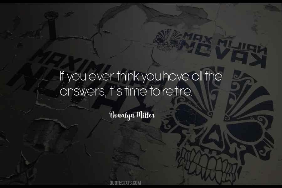 Quotes About Answers #1764625