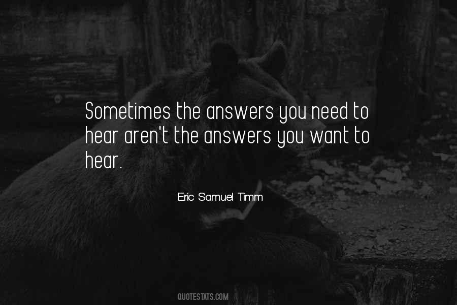 Quotes About Answers #27859