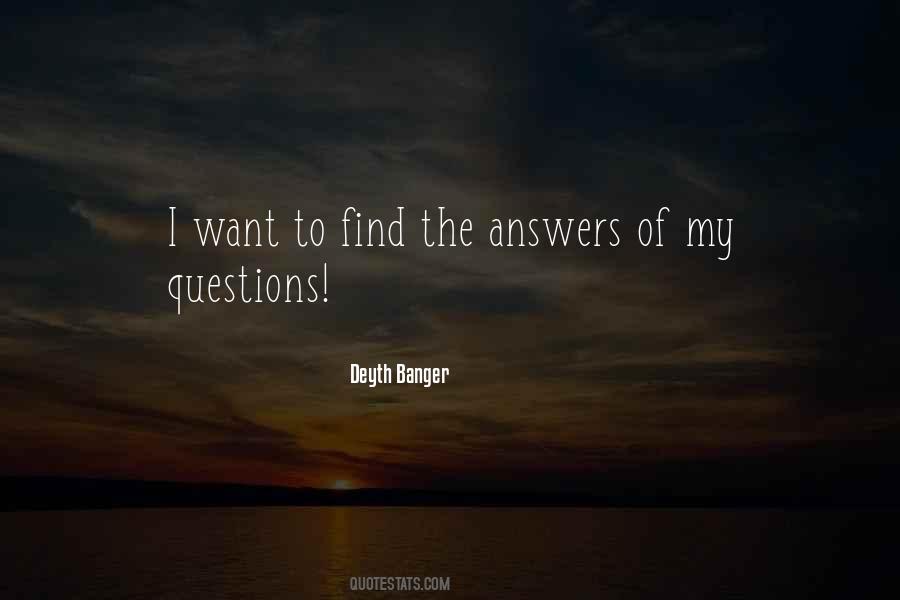 Quotes About Answers #33227