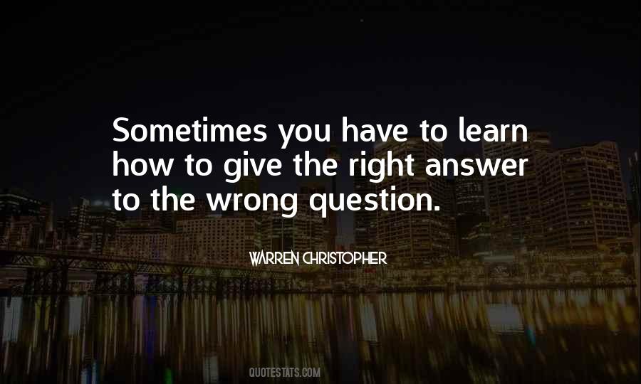 Quotes About Answers #38905