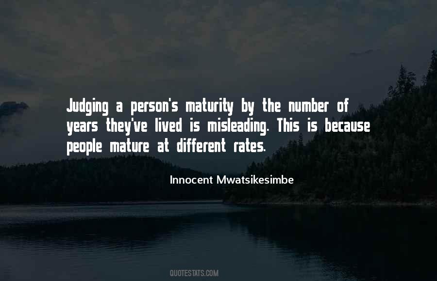 Quotes About Mature Person #327694