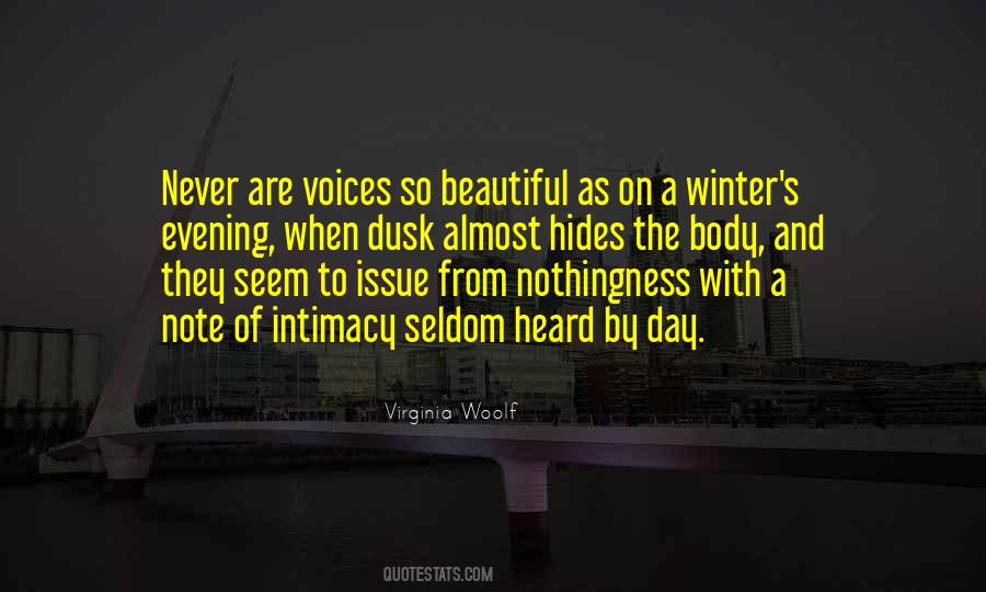 Winter Evening Quotes #1613756