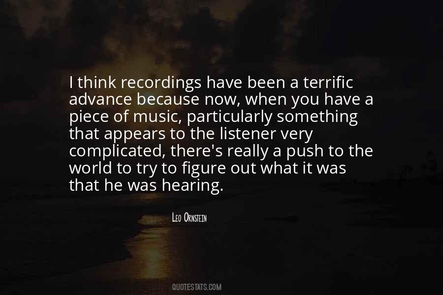 Quotes About Hearing Music #395096